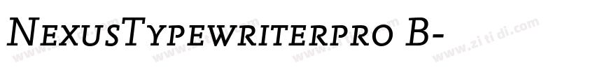 NexusTypewriterpro B字体转换